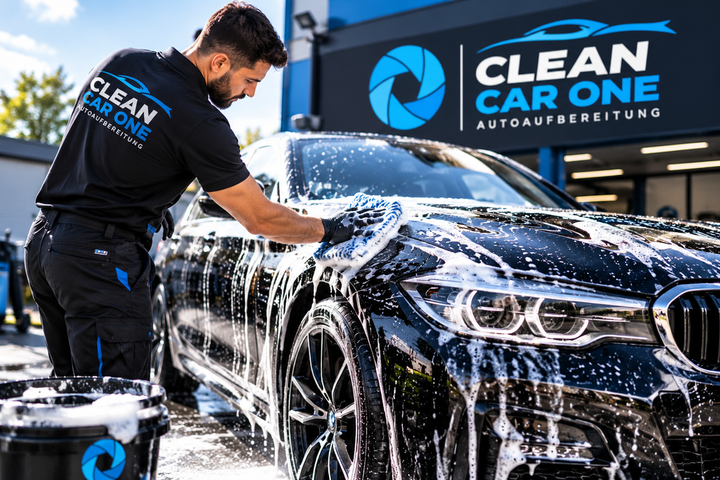 glänzender luxuswagen bei clean car one