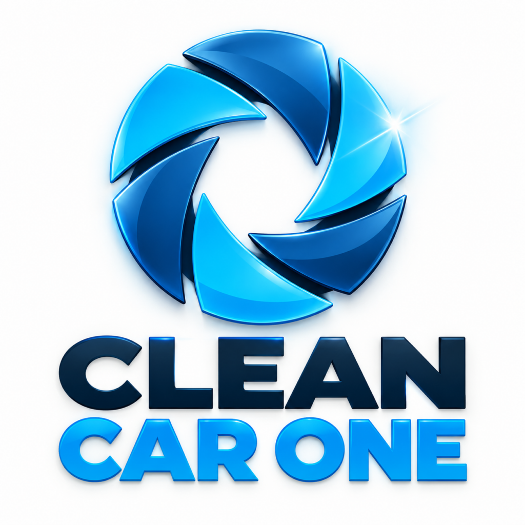 glänzendes clean car one logo