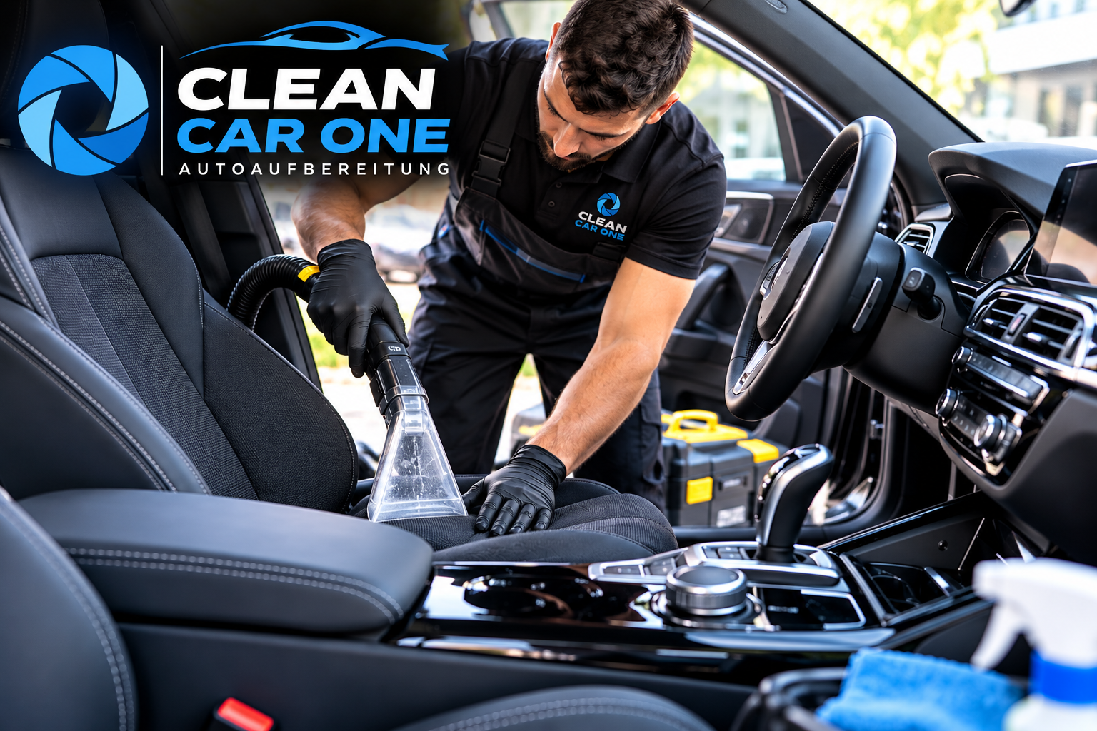professionelle autoinnenreinigung mit clean car one